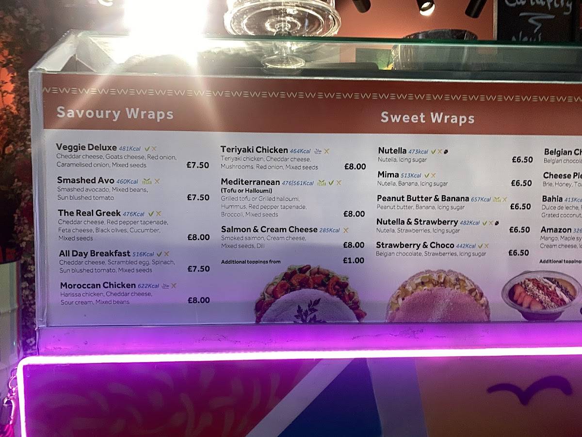 Tapioc Wraps меню