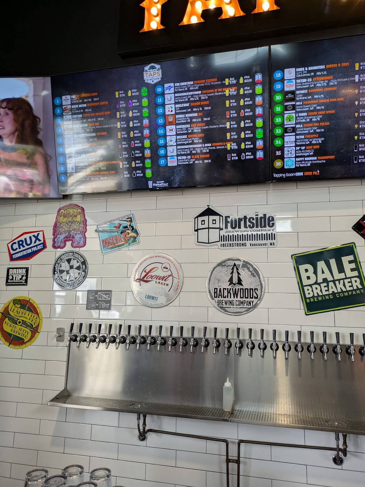 Taps at Oak Tree Station меню