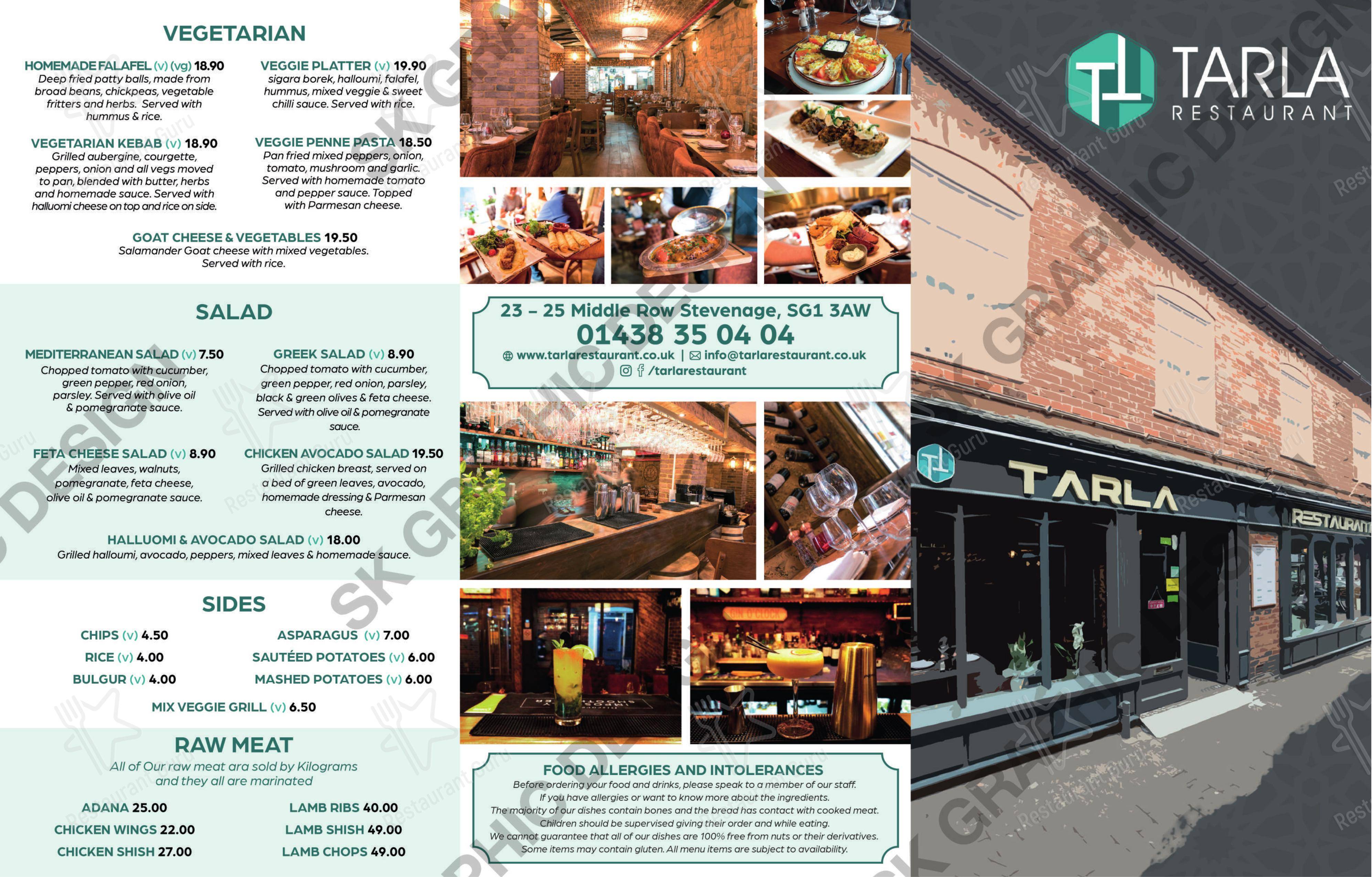 Tarla Restaurant в Стивенидже - Ночное меню