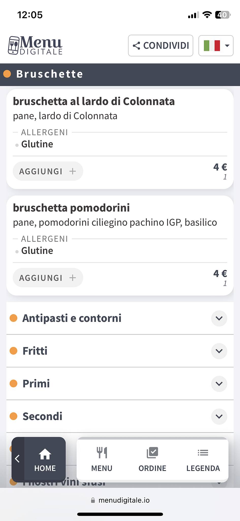 Tavernacolo Roma Gattamelata меню