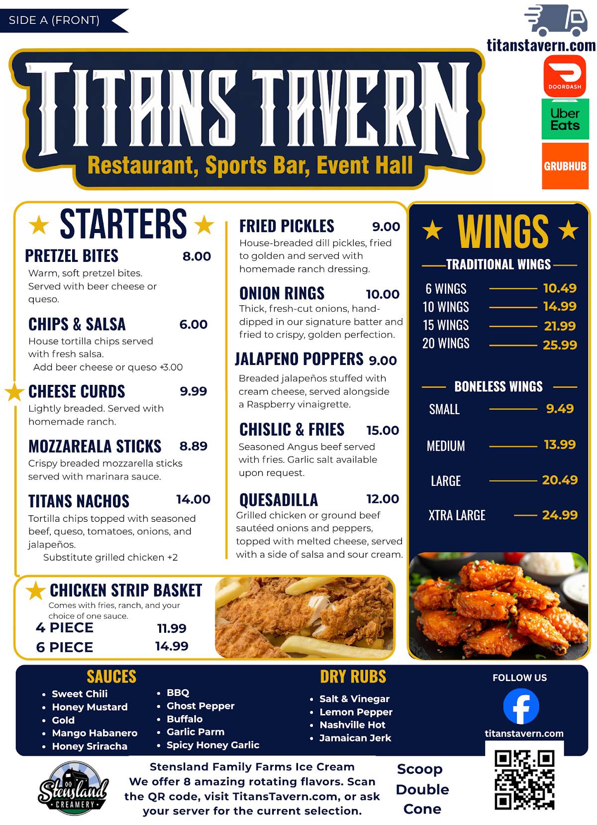 Titans Tavern меню