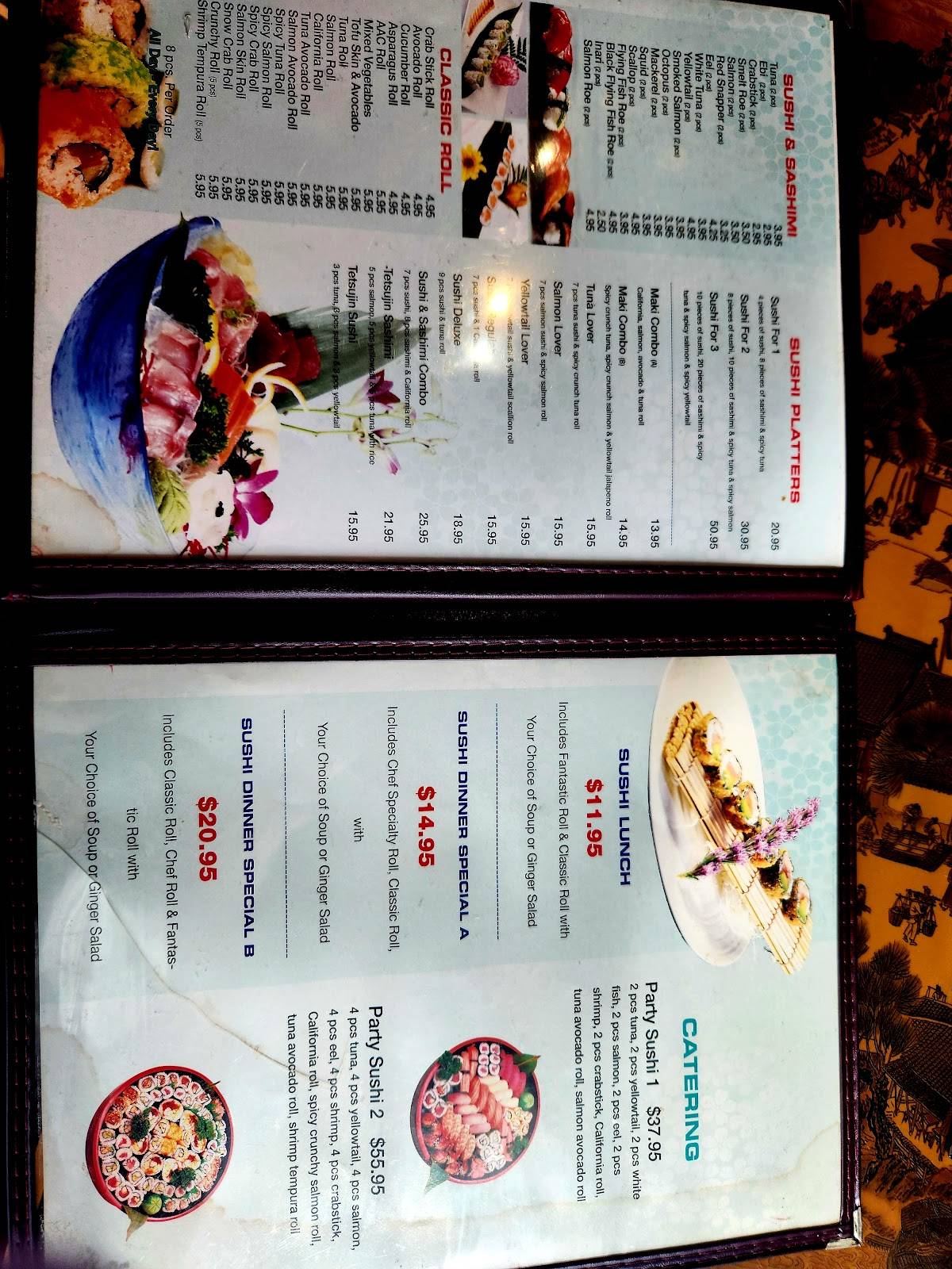 Tetsujin Japanese Sushi & Hibachi Grill меню