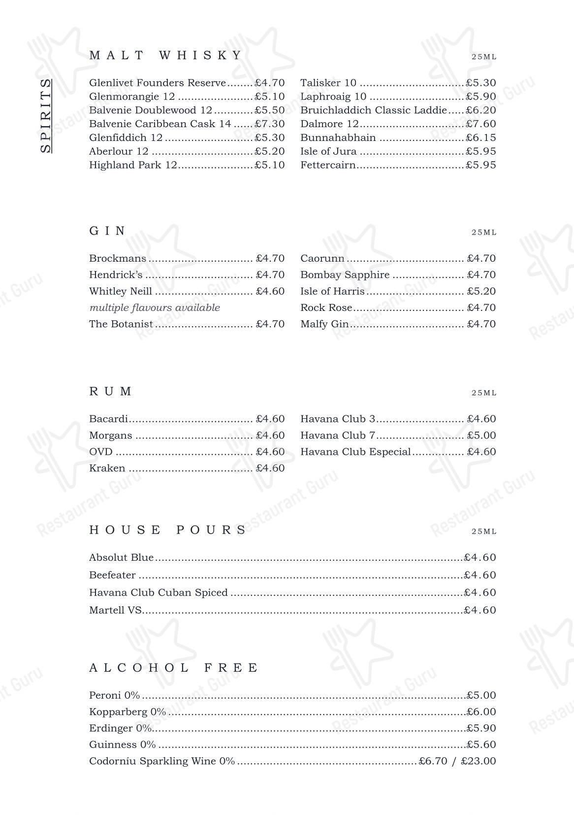 Меню паба и бара The Bieldside Inn - Крафт меню