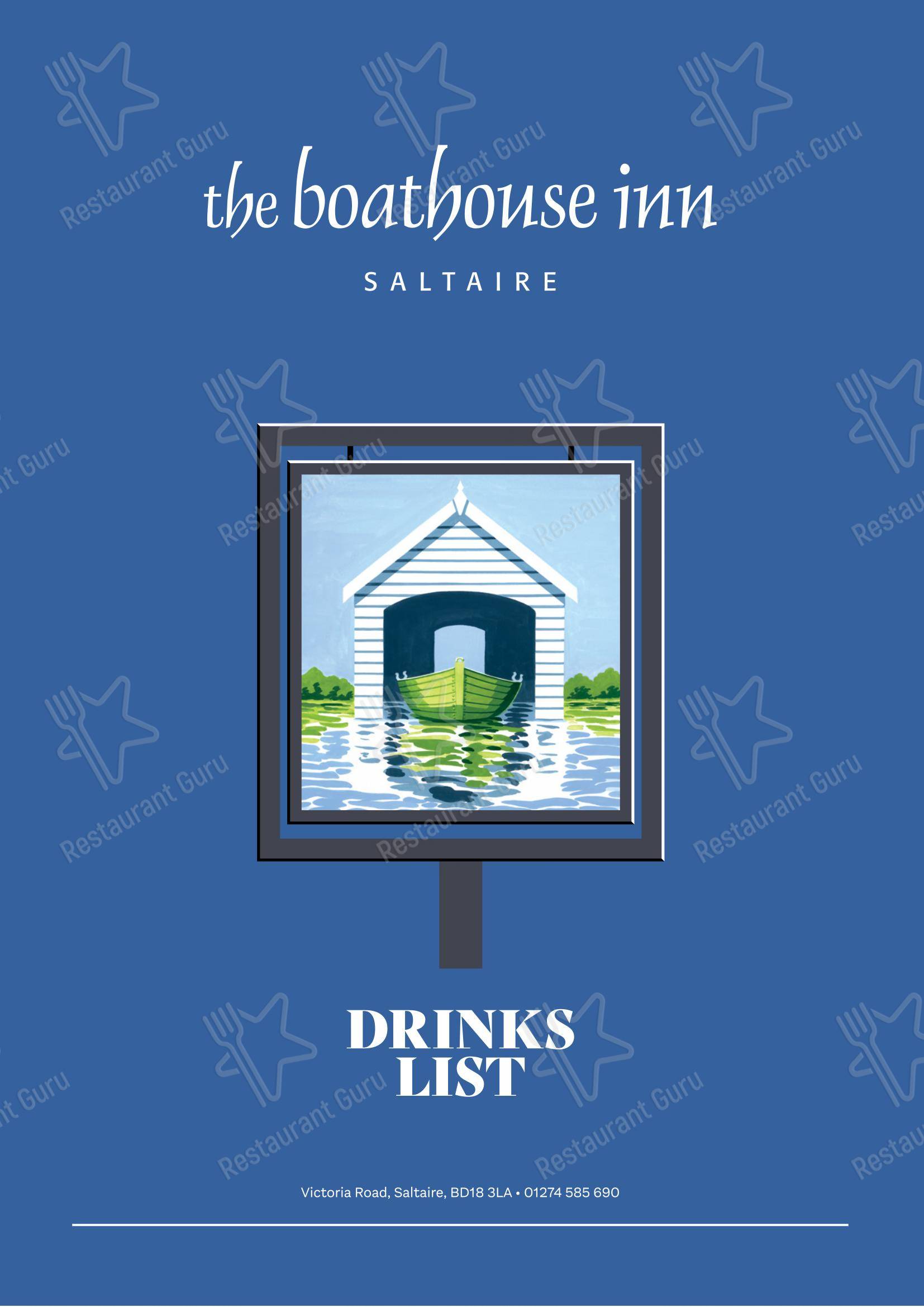 Меню напитков паба и бара The Boathouse Inn в Шиплях