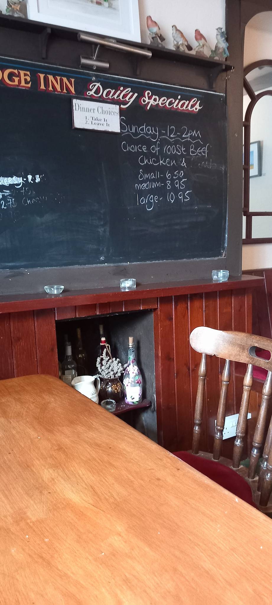 The Bridge Inn меню