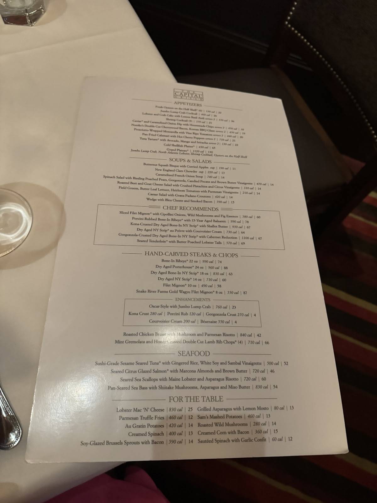 The Capital Grille меню