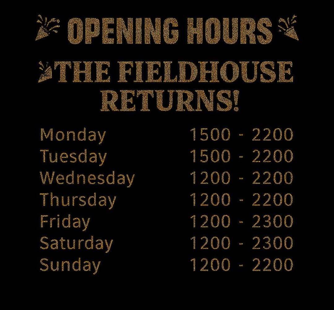 The Fieldhouse меню