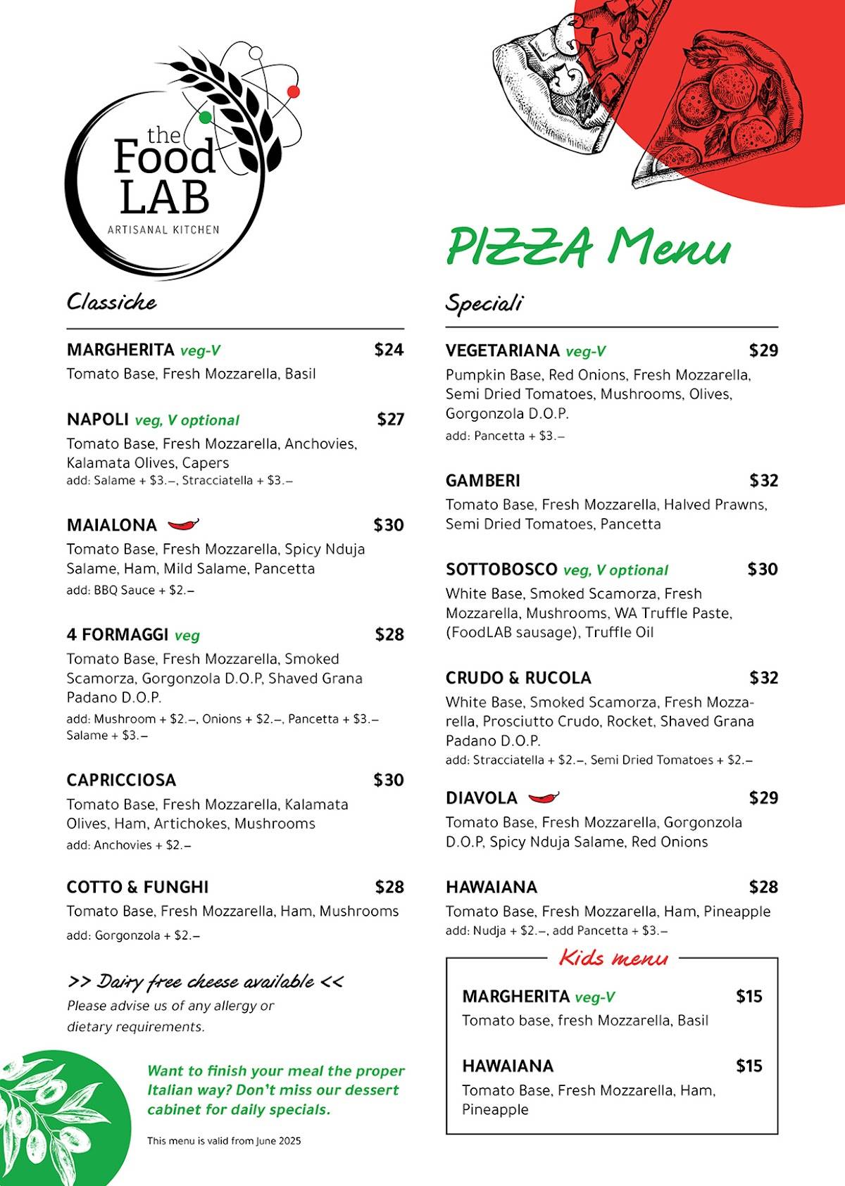 The Food Lab меню