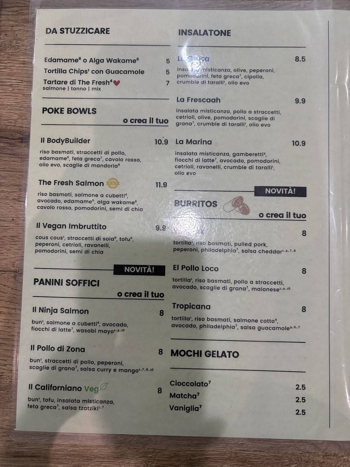 The Fresh Poke - Muggiò меню