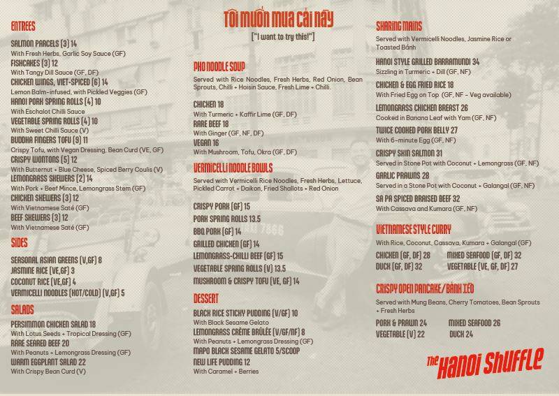 The Hanoi Shuffle меню