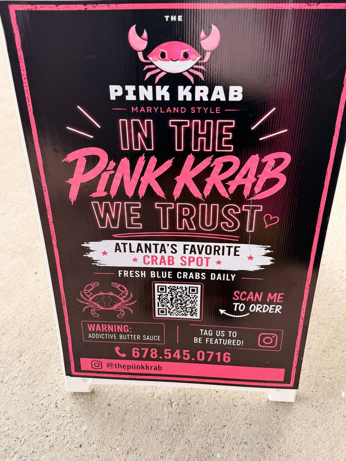 The Pink Krab меню