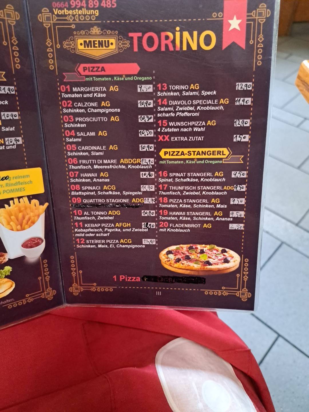 Torino Kebap Haus Graz. меню