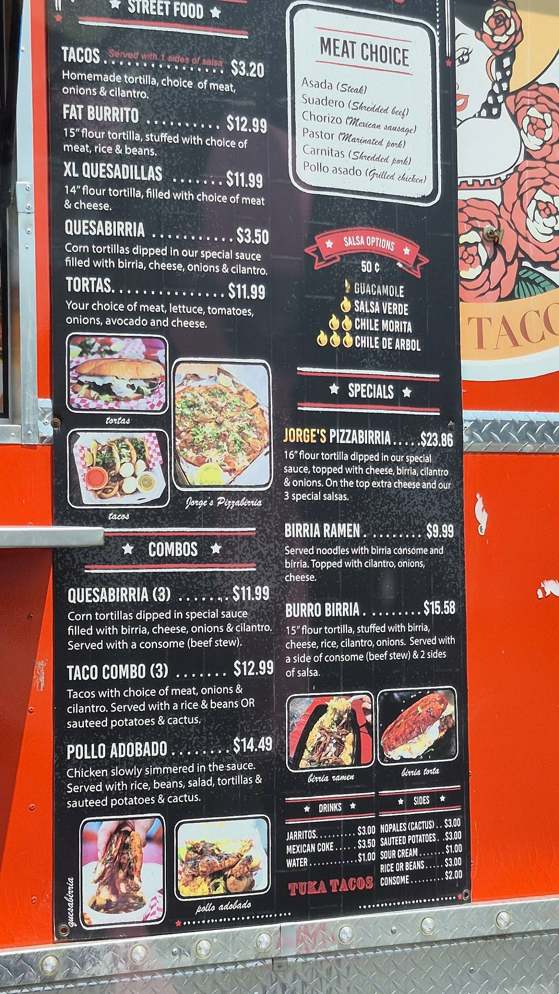 Tuka Tacos меню