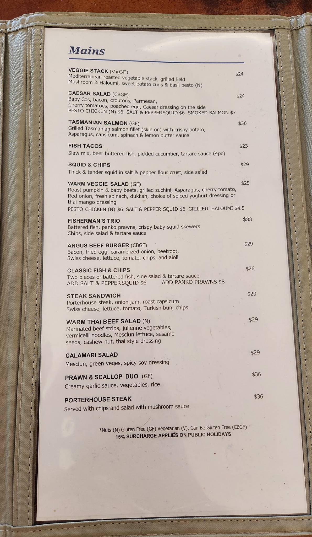 Walters River Café меню