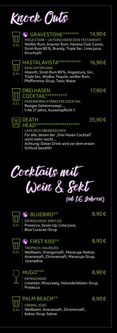 Weekend Cocktailbar меню