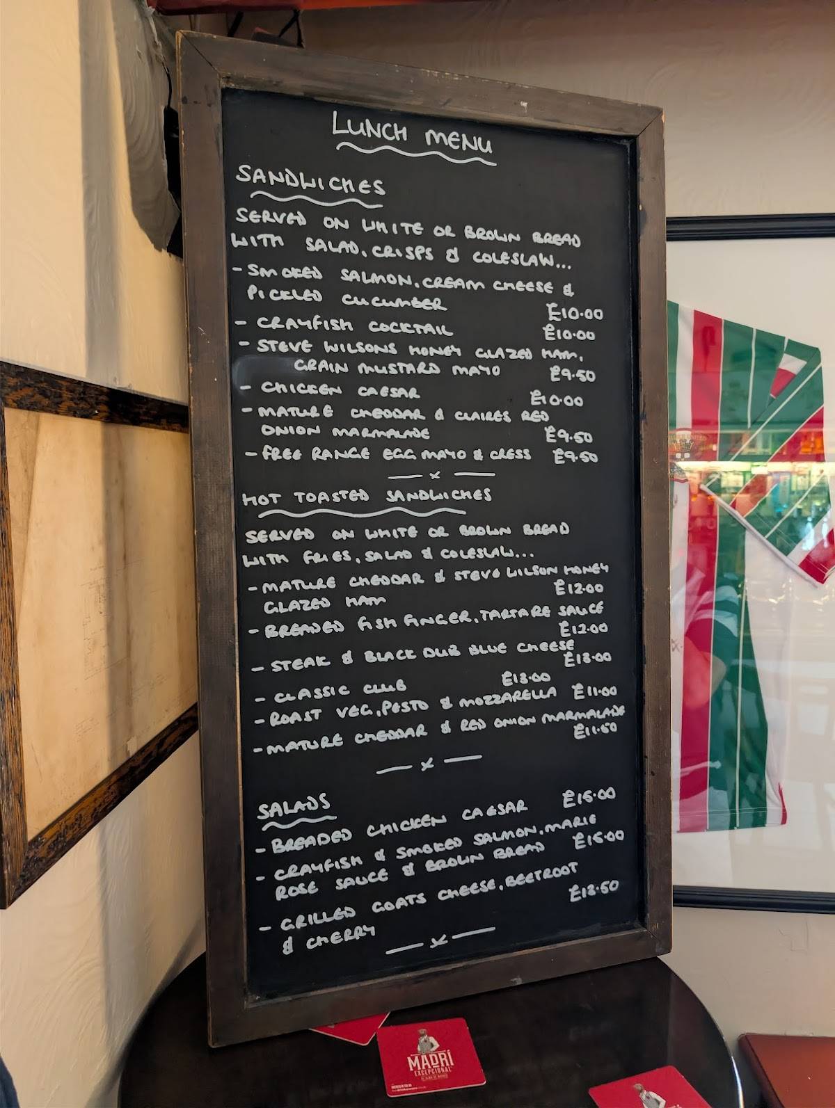 Wheatsheaf Inn меню