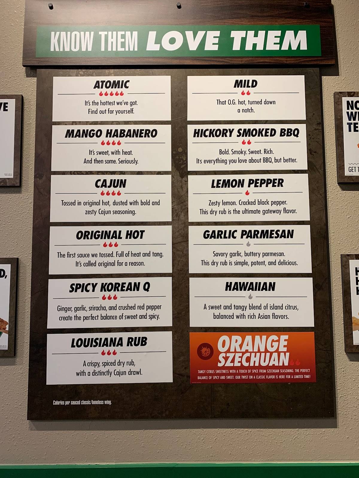 Wingstop меню