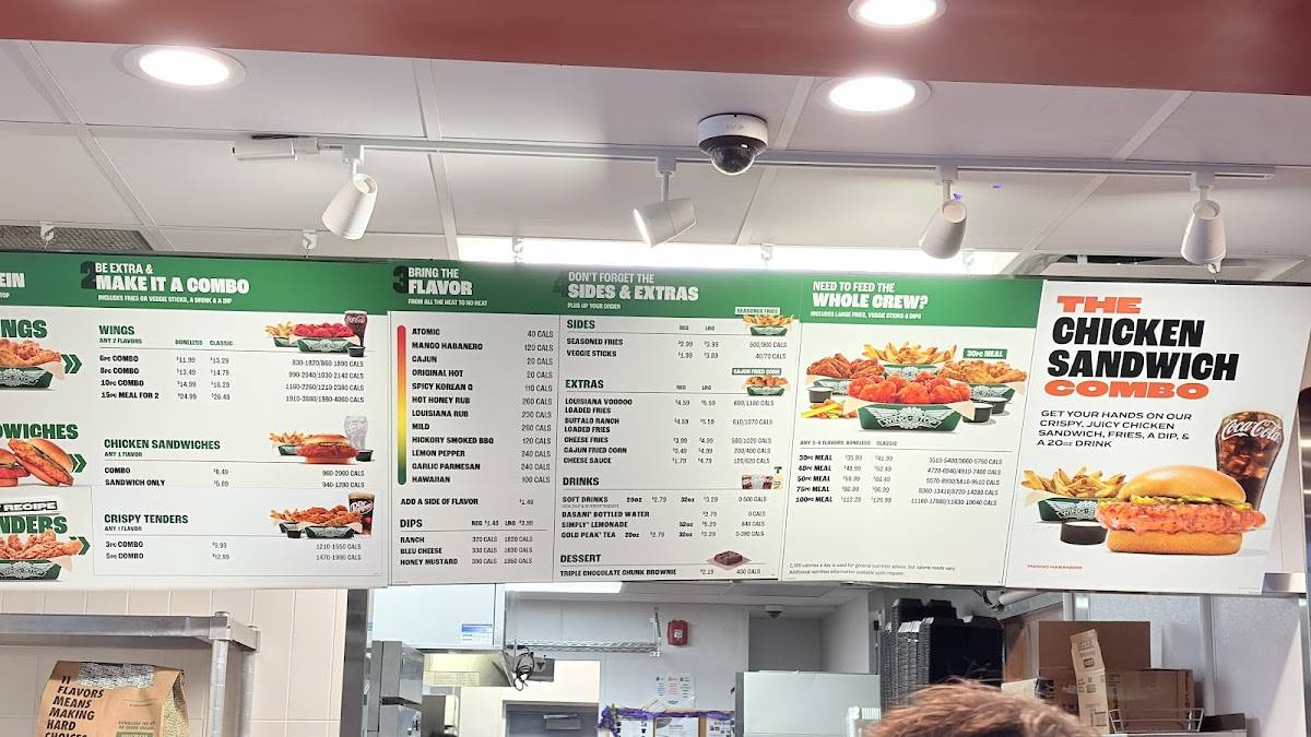 Wingstop меню