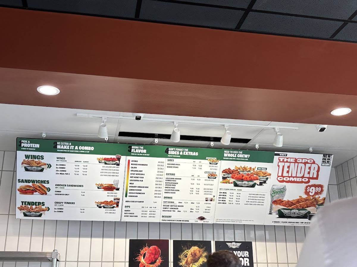 Wingstop меню