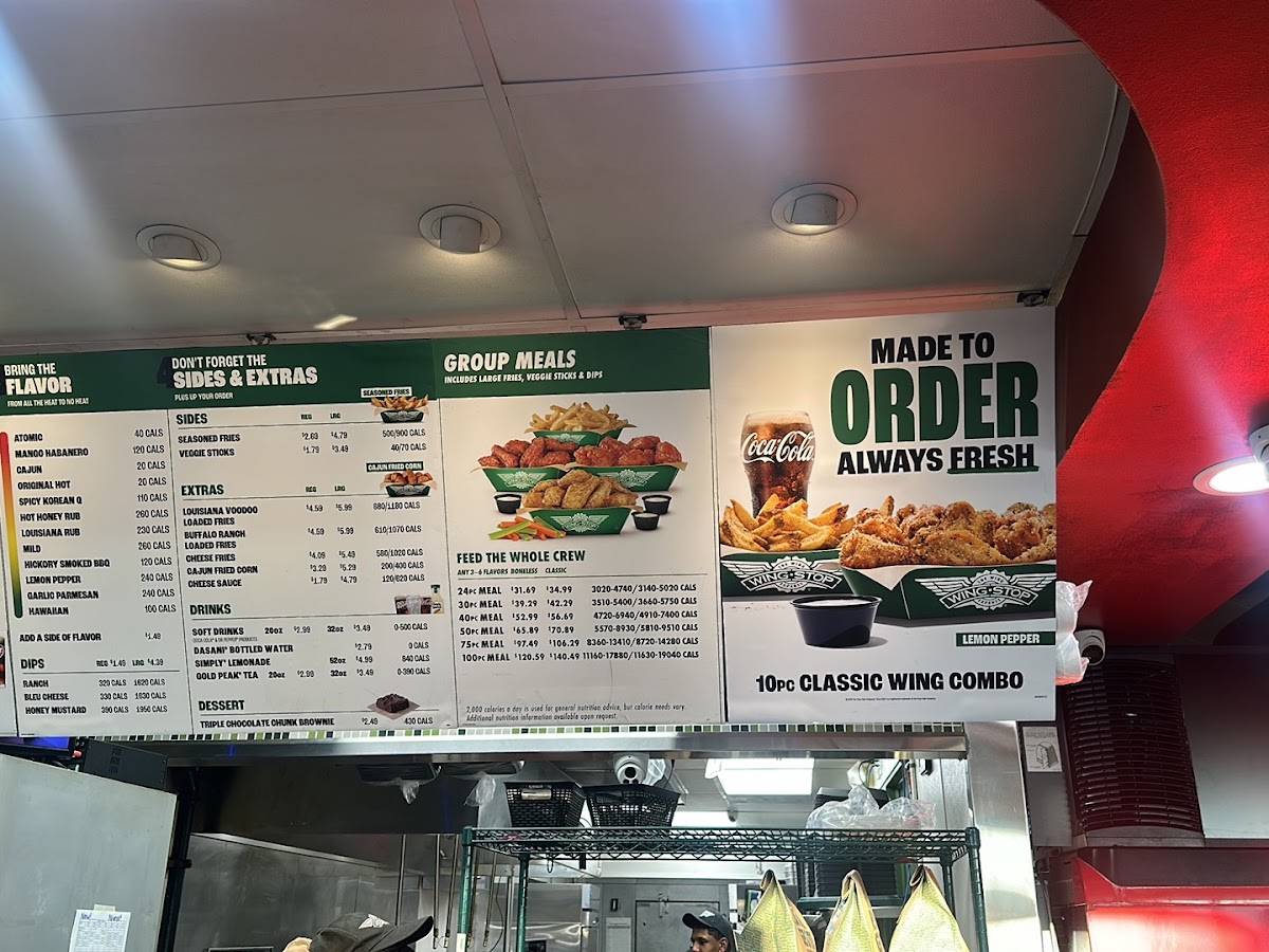 Wingstop меню