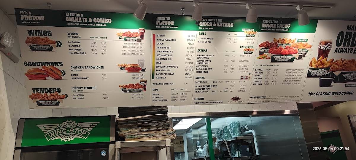 Wingstop меню