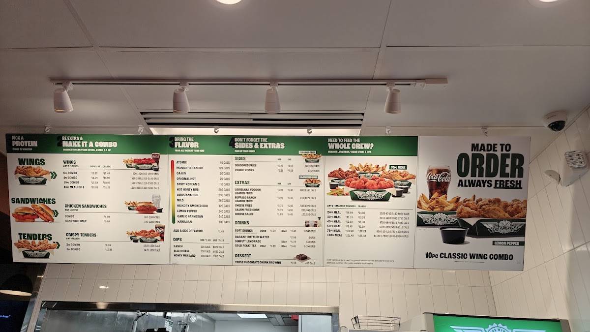 Wingstop меню