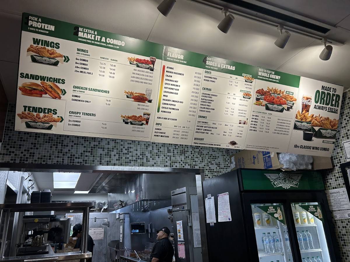 Wingstop меню