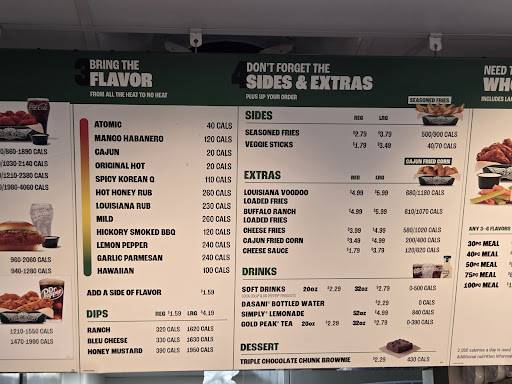 Wingstop меню