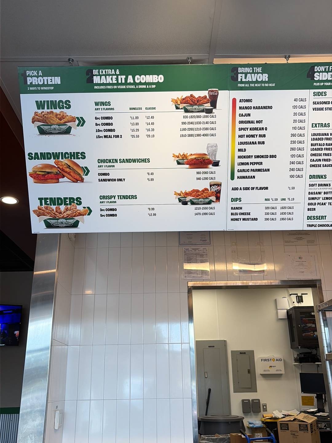 Wingstop меню