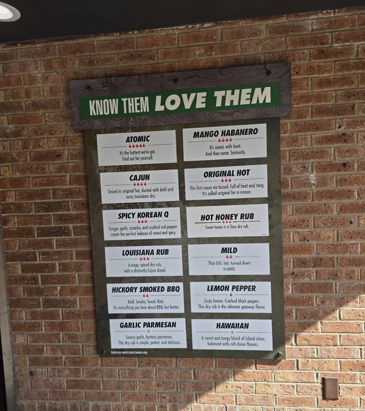 Wingstop меню