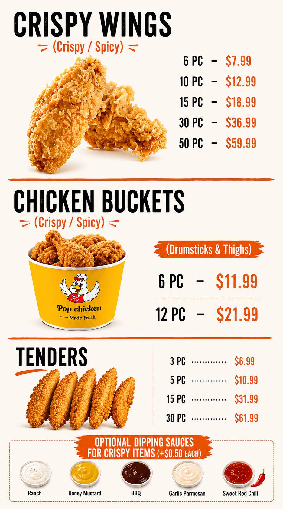 Wok King Express & Pop Chicken меню