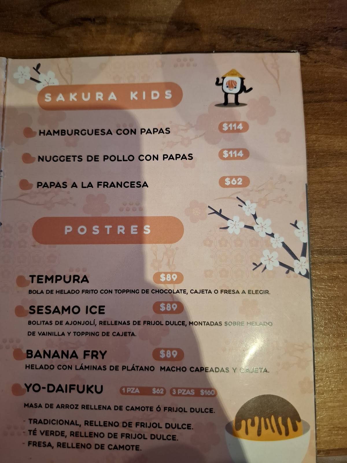 YoSakura Sushi Centro меню