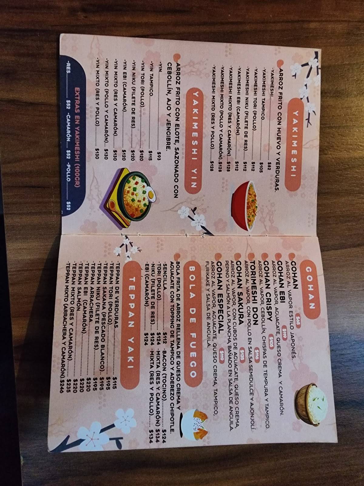 YoSakura Sushi Centro меню