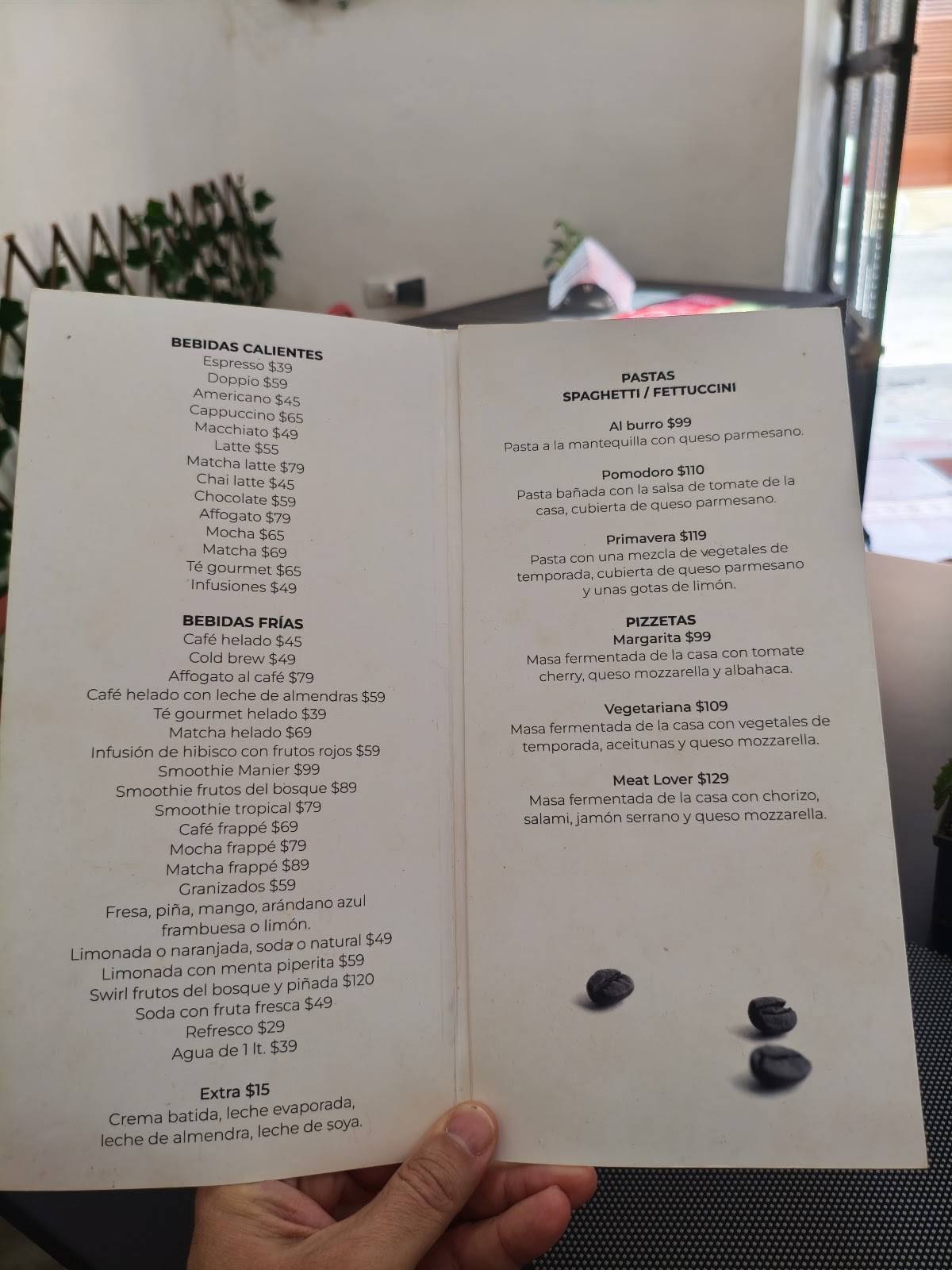 manier café меню