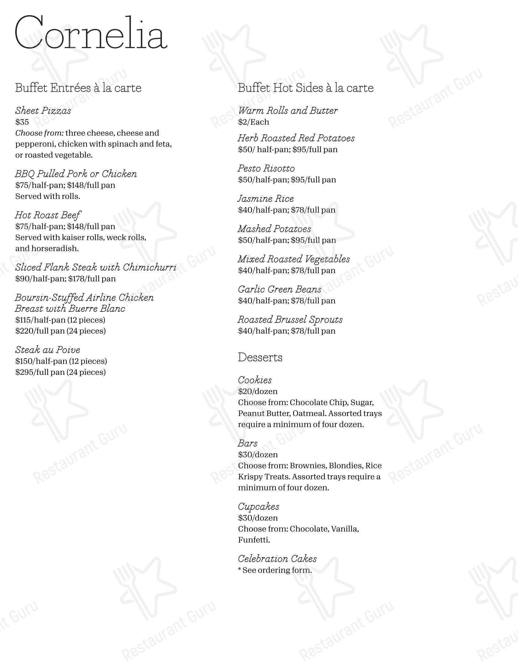 Меню кафе Cornelia - Boronia Catering Menu Pack