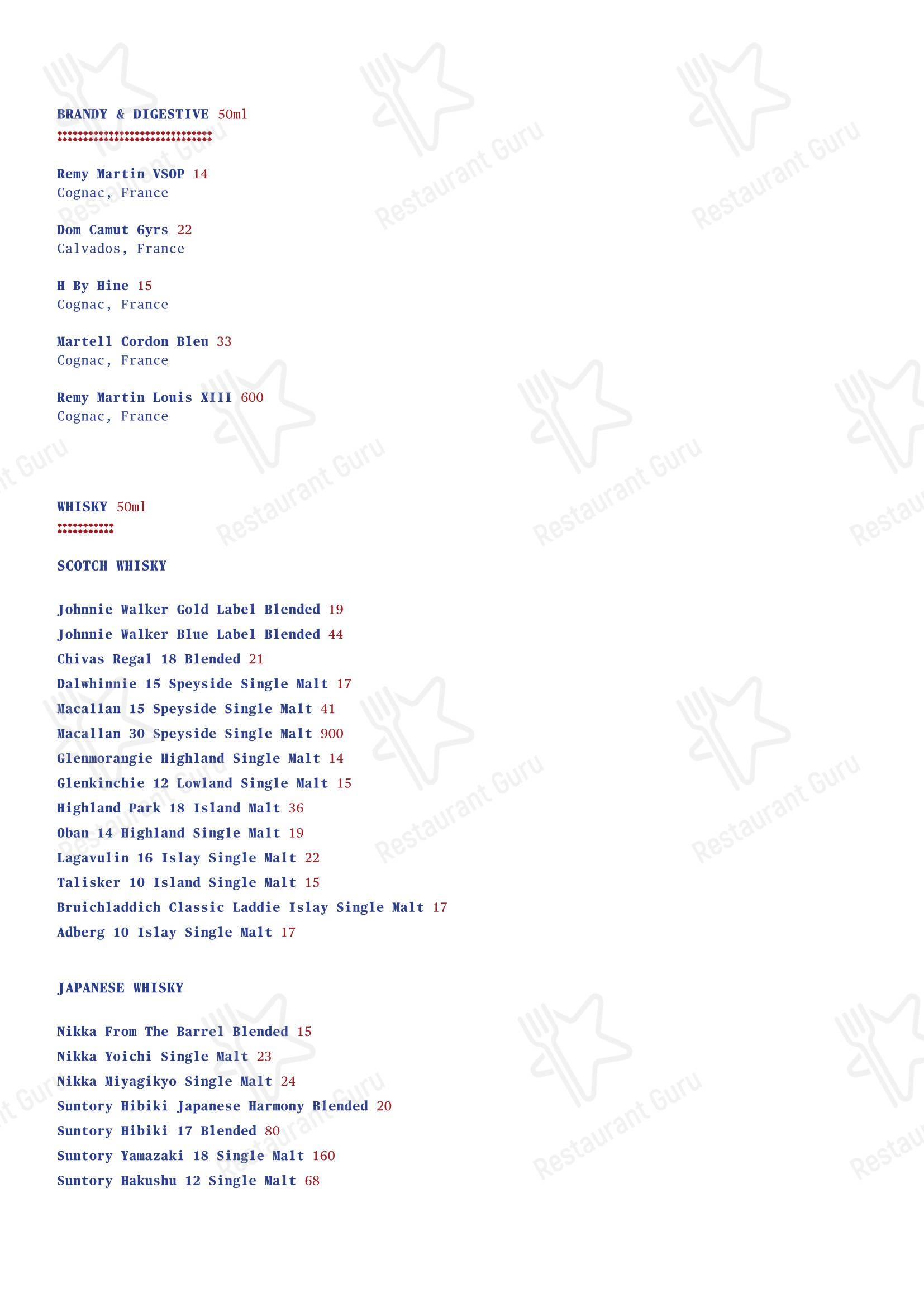 Wine Menu ресторана Decimo