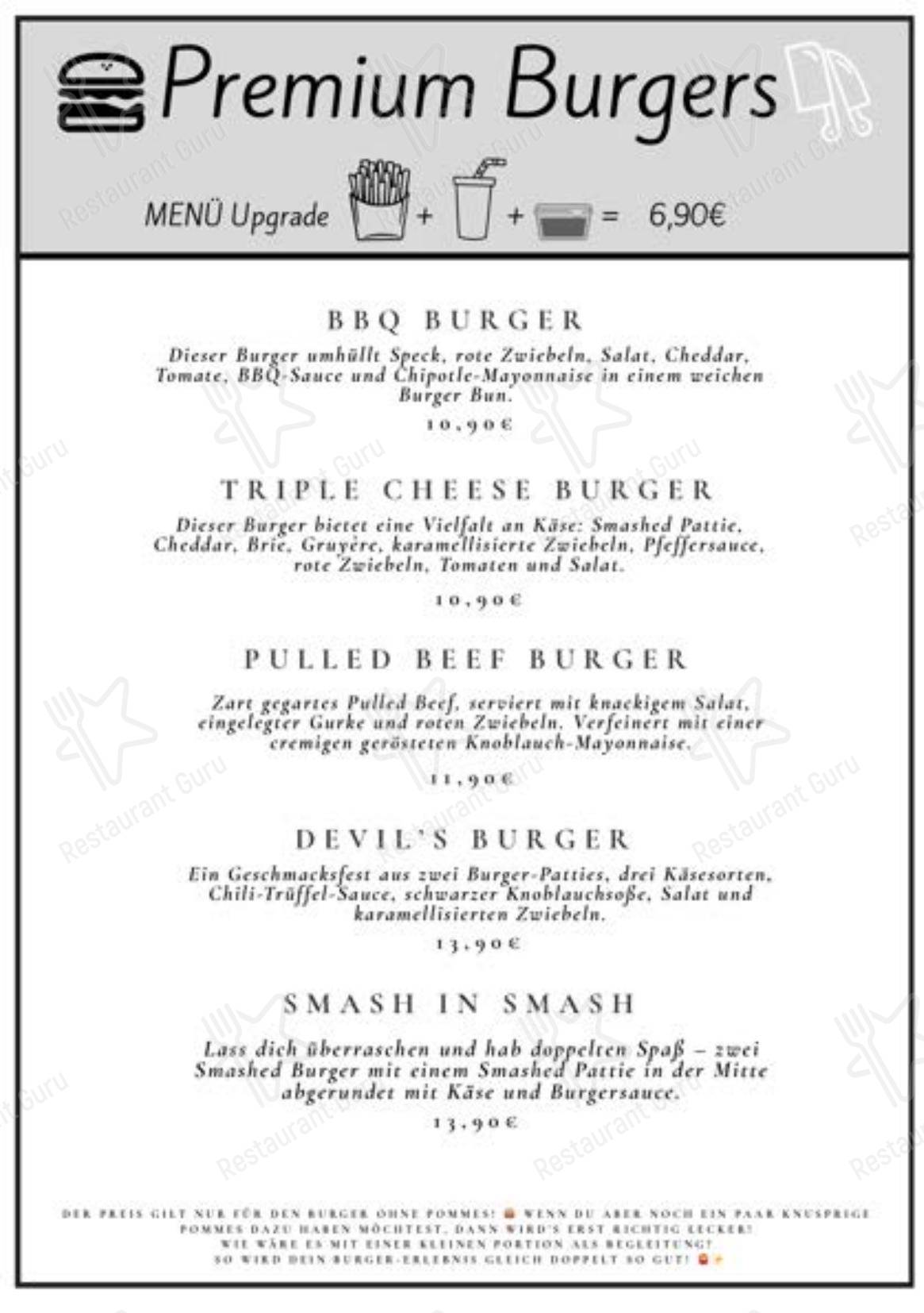 Меню ресторана Devil’s Food в Рендсбурге