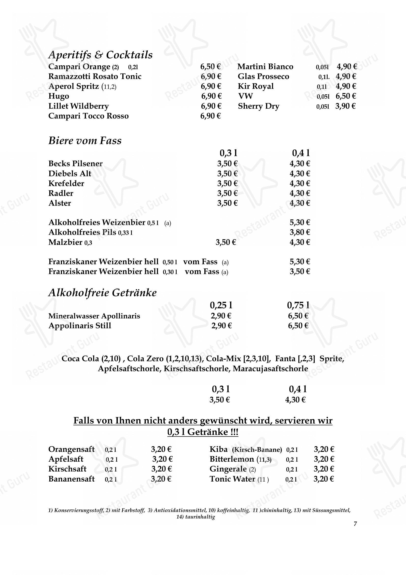 Wine Menu ресторана Restaurant Mythos в Моерсе-Винне