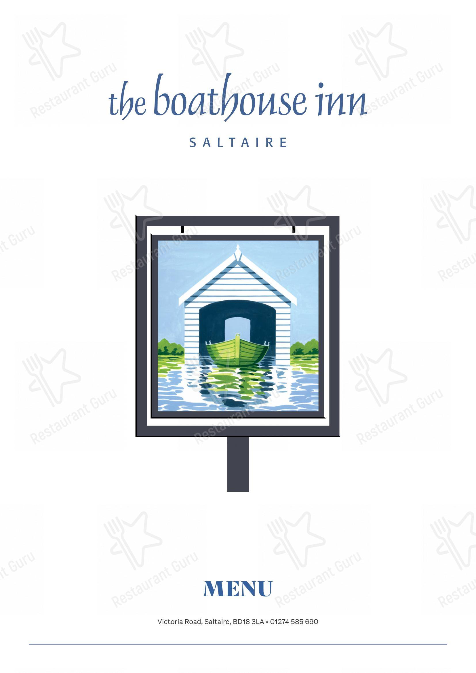 Меню напитков паба и бара The Boathouse Inn
