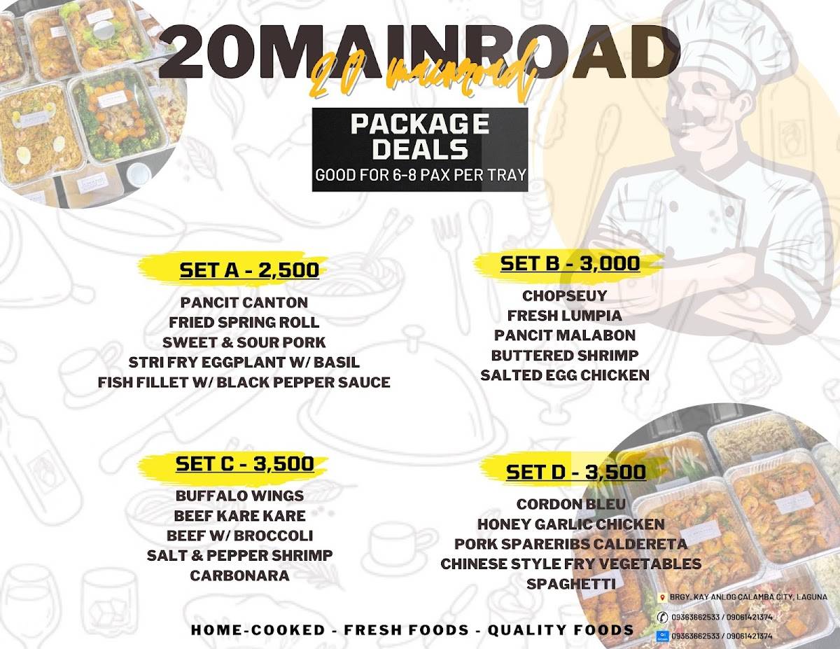 20MAINROAD меню