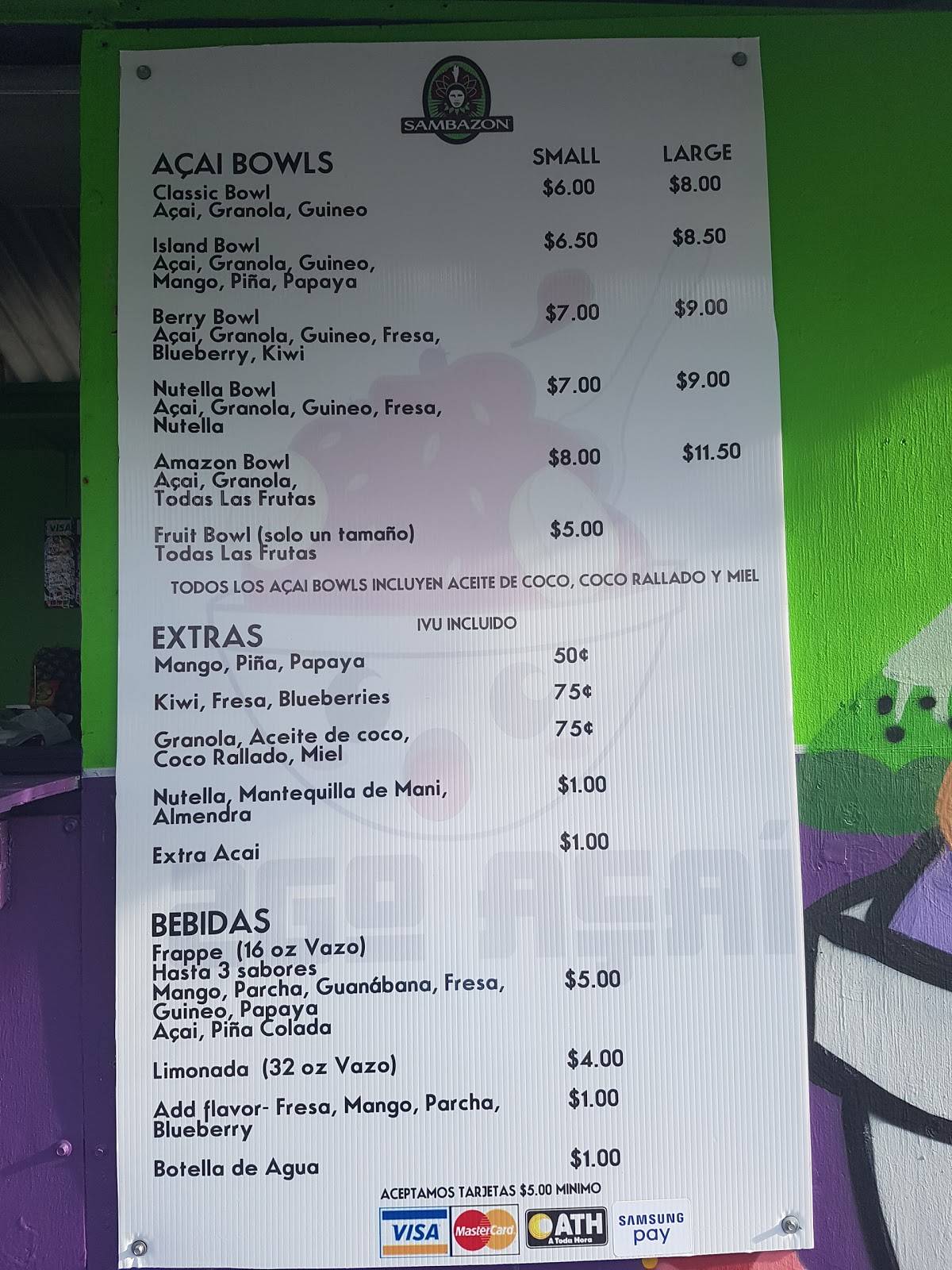 2go Açai меню