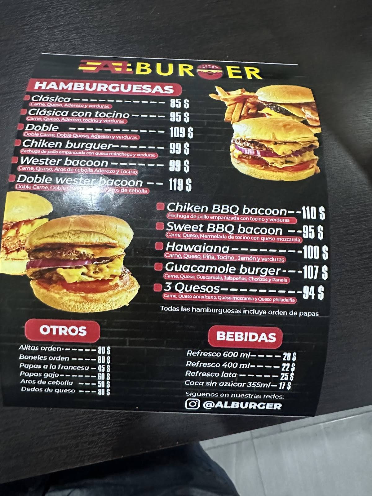 ALBURGER меню