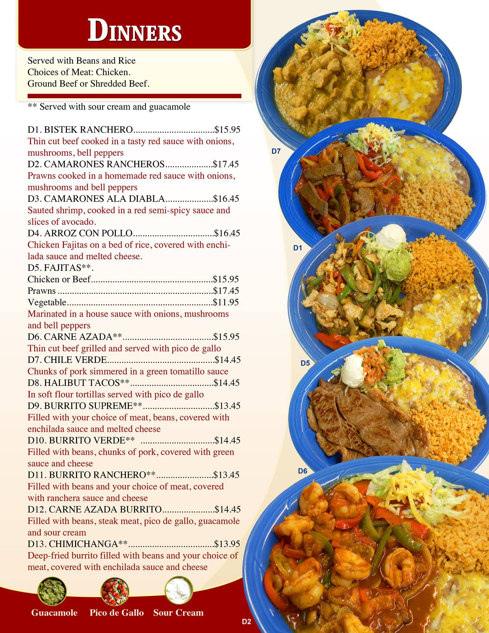Agave Mexican Restaurant меню