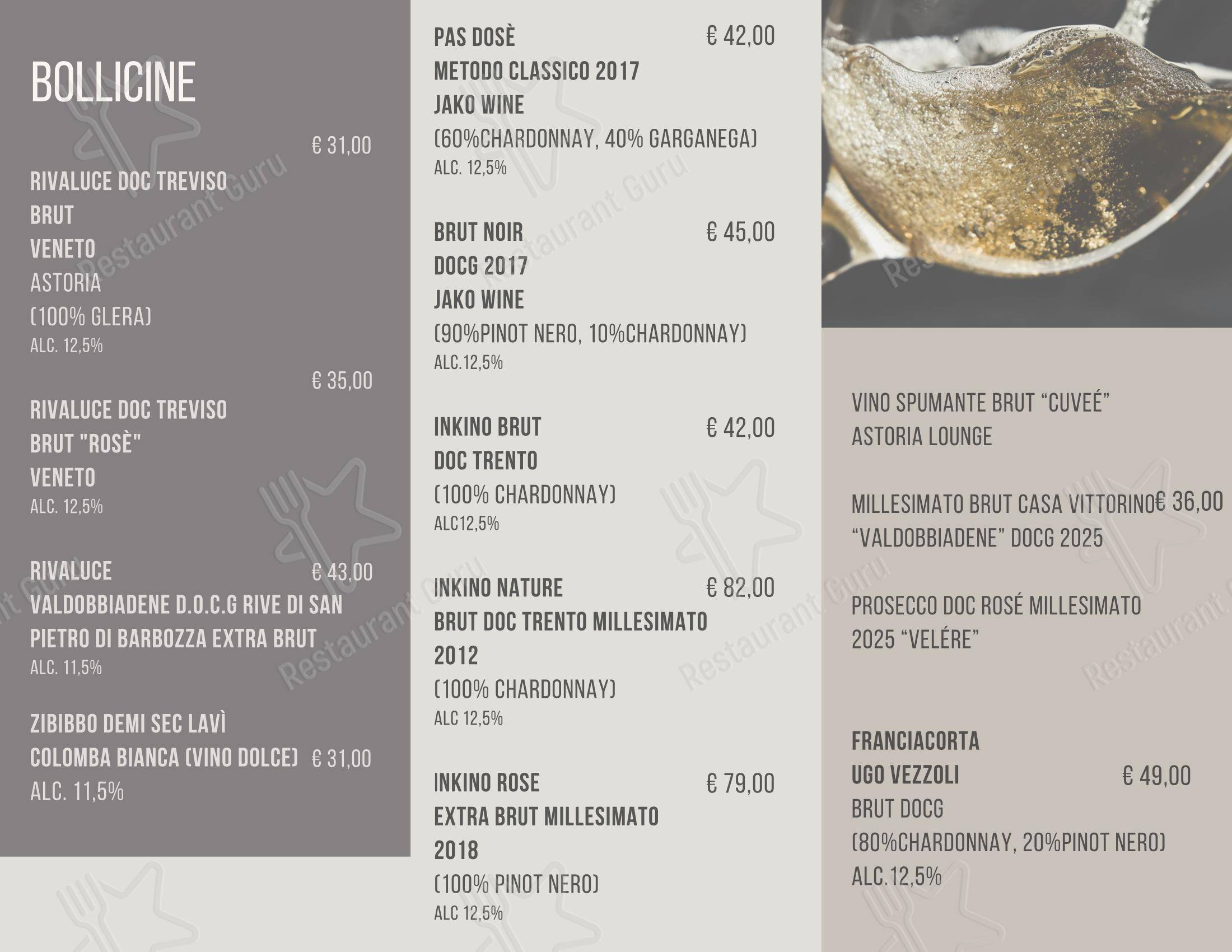 Меню ресторана AllEur - Caffè e cucina - Меню напитков