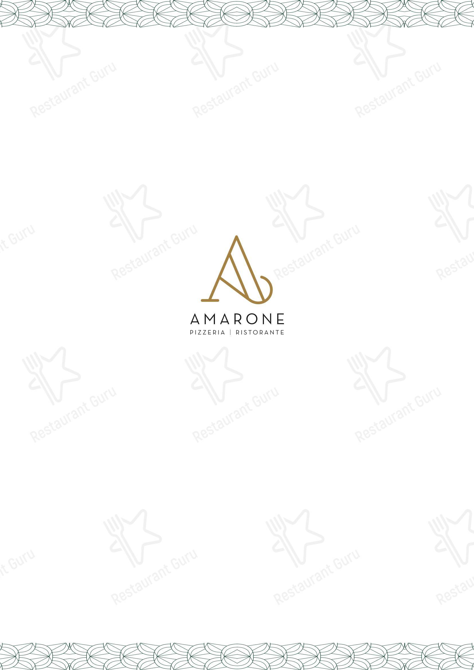 Меню паба и бара Amarone - Крафт меню