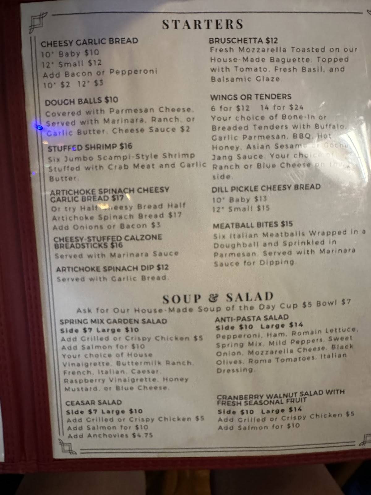 Angelina's Eatery & HUCO Brew Co. меню
