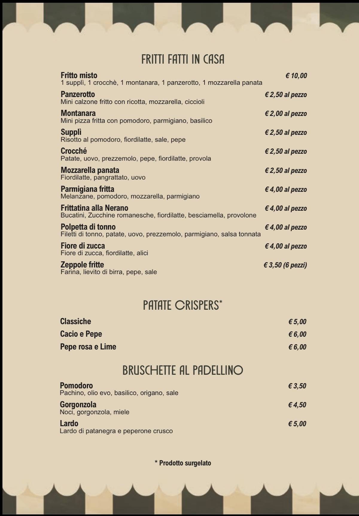 Antica Ricetta Infernetto меню