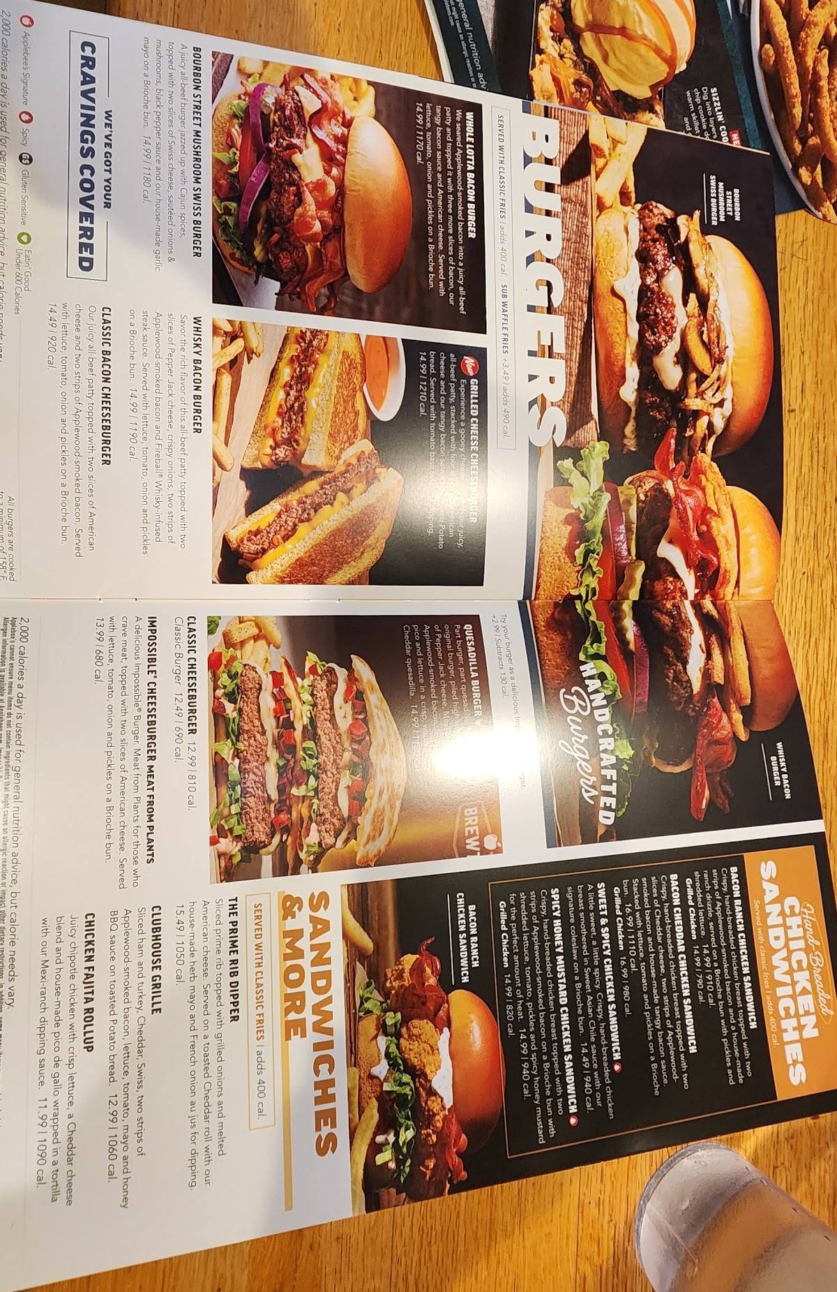 Applebee's Grill + Bar меню