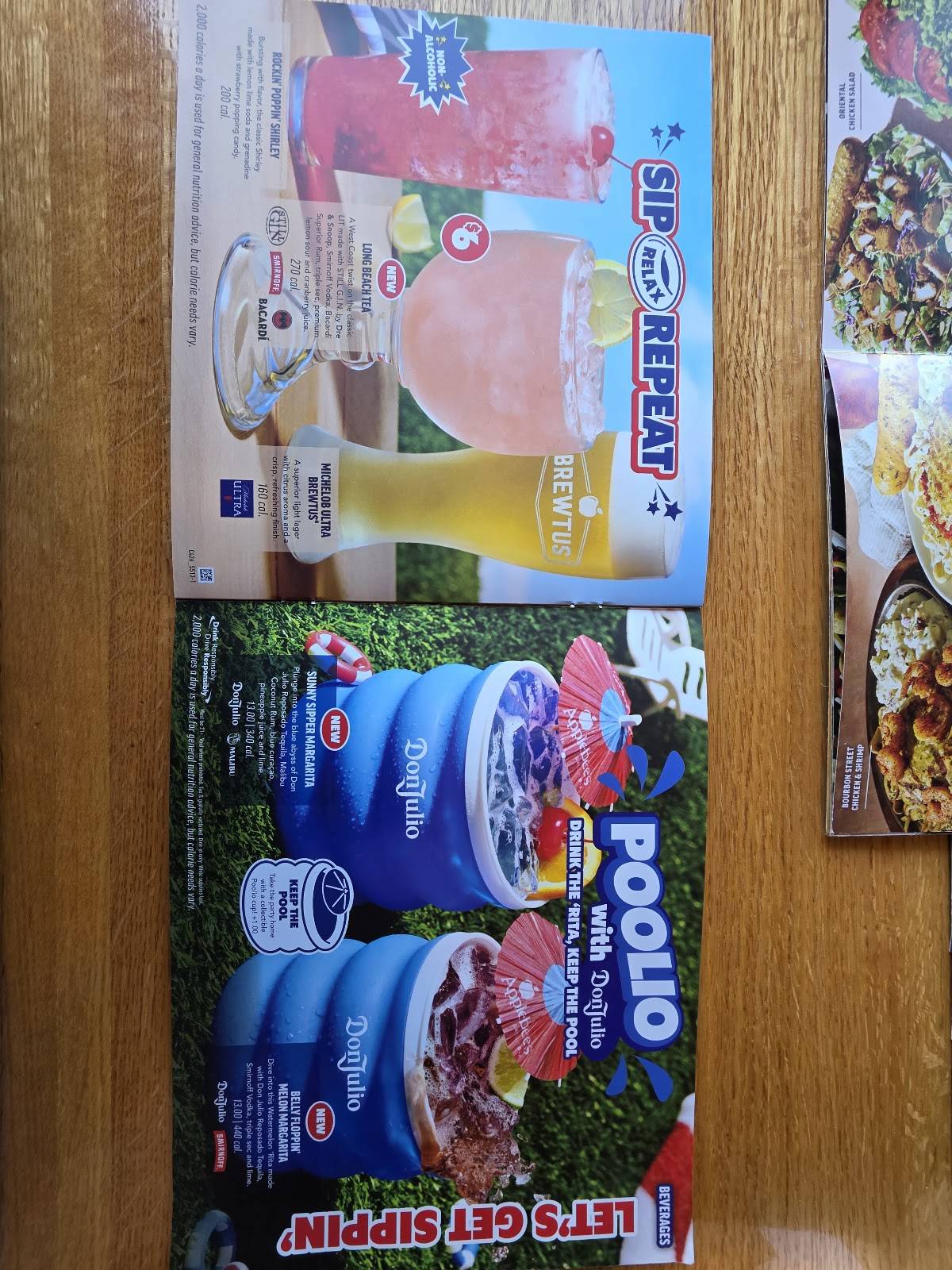Applebee's Grill + Bar меню