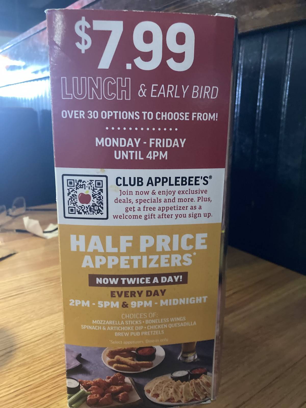 Applebee's Grill + Bar меню